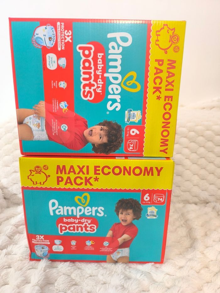 Pampers Baby dry pants T6 - 2*74 couches culottes
