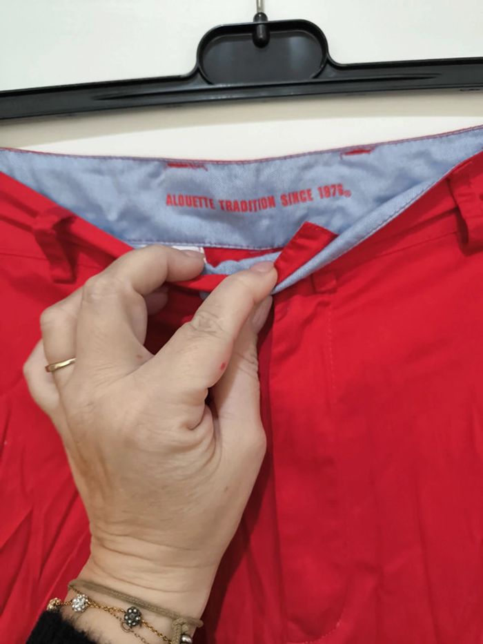 Pantacourt rouge taille 14 alouette neuf - photo numéro 3