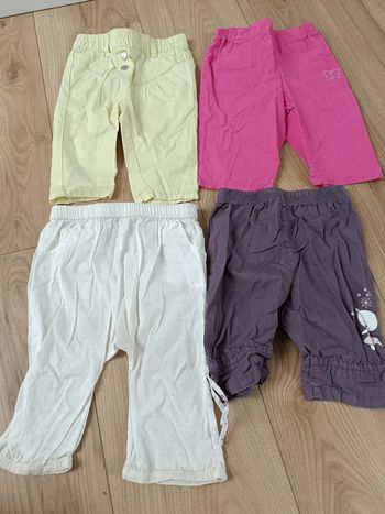 Lot 3 pantalons 6 mois fille léger printemps