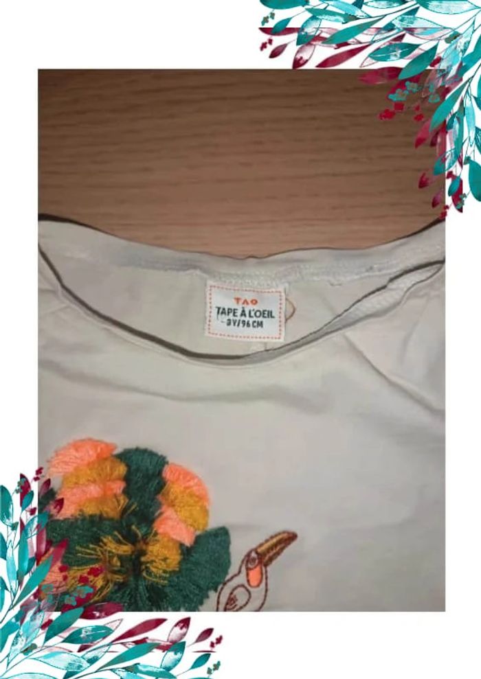 Tee shirt à manches longues fille 3 ans - photo numéro 3