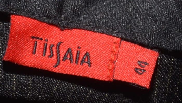 pantalon de ville de costume droit homme noir uni motif rayures taille 44 - photo numéro 2