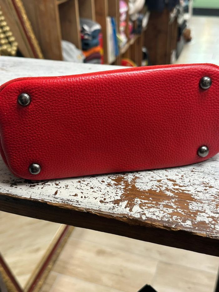 Sac à main cuir rouge Rodier - photo numéro 11