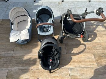 Ensemble poussette STokke Trailz édition Nordic Blue