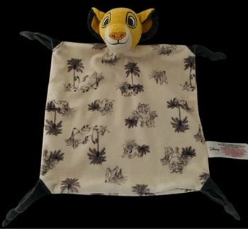 ❤️  Doudou Plat Mouchoir Roi Lion Simba Disney Primark Beige