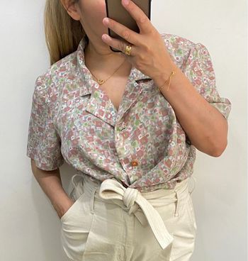 Chemise fluide vintage fait main taille 44-46