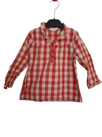 Chemisier kidkanai kid kanai rouge blanc carreaux 3 ans
