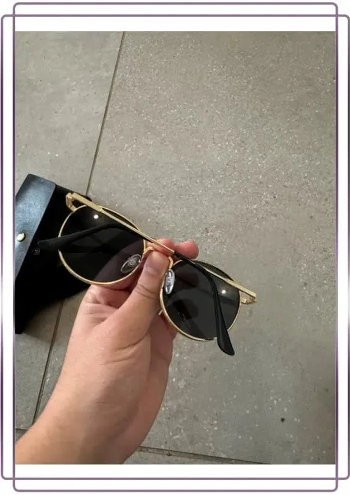 Lunette de soleil doré pour femme, neuve - photo numéro 2