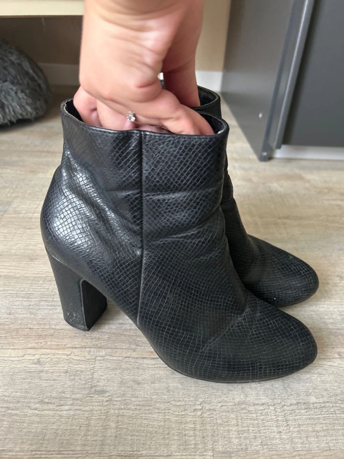 Bottines à talons noires taille 40 - photo numéro 3
