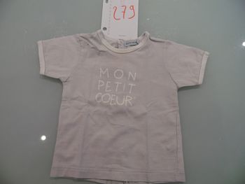 t-shirt 9 mois manche court les petit babies