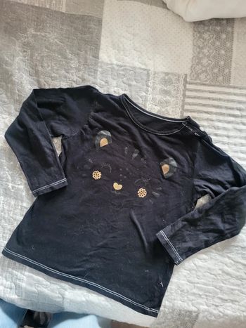 Tee shirt noir gemo 6 ans