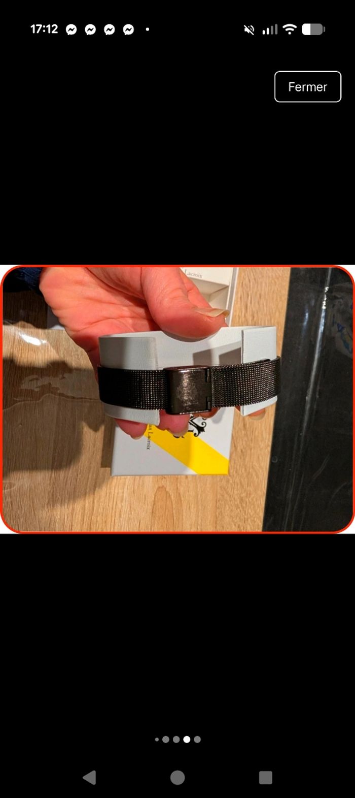 Montre CXL by Christian Lacroix - Neuve - Noir Pailleté - photo numéro 5