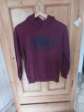Sweat à capuche bordeaux garçon xs Kiabi