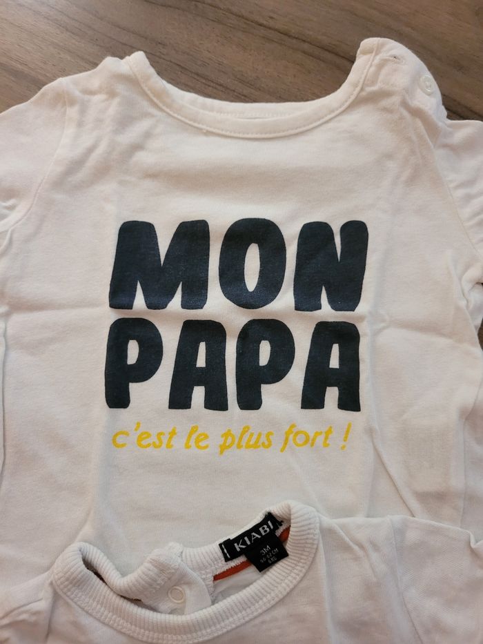 Lot 3 tee shirt kiabi mon papa - photo numéro 3