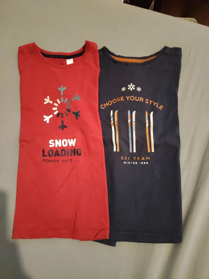 2 t shirts manches longues