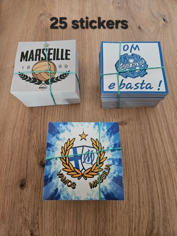25 Stickers Olympique de Marseille 