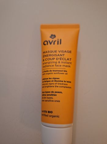 Masque visage énergisant et coup d'éclat AVRIL