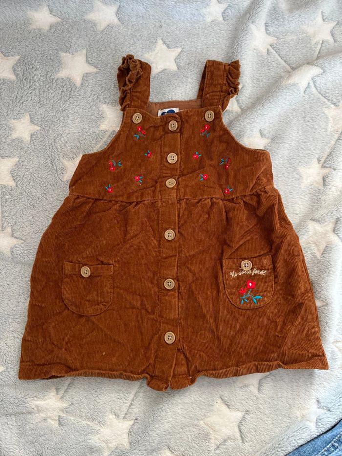Robe velours marron