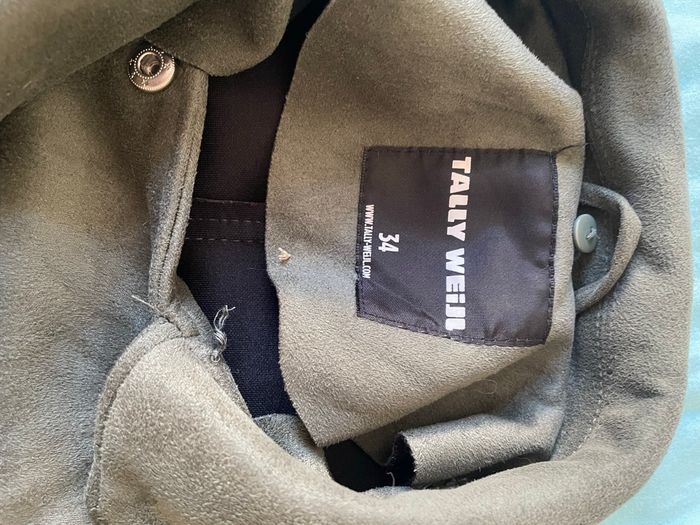 Veste en daim kaki xs - photo numéro 2