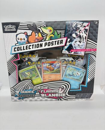 Coffret poster flamme blanche et foudre noir
