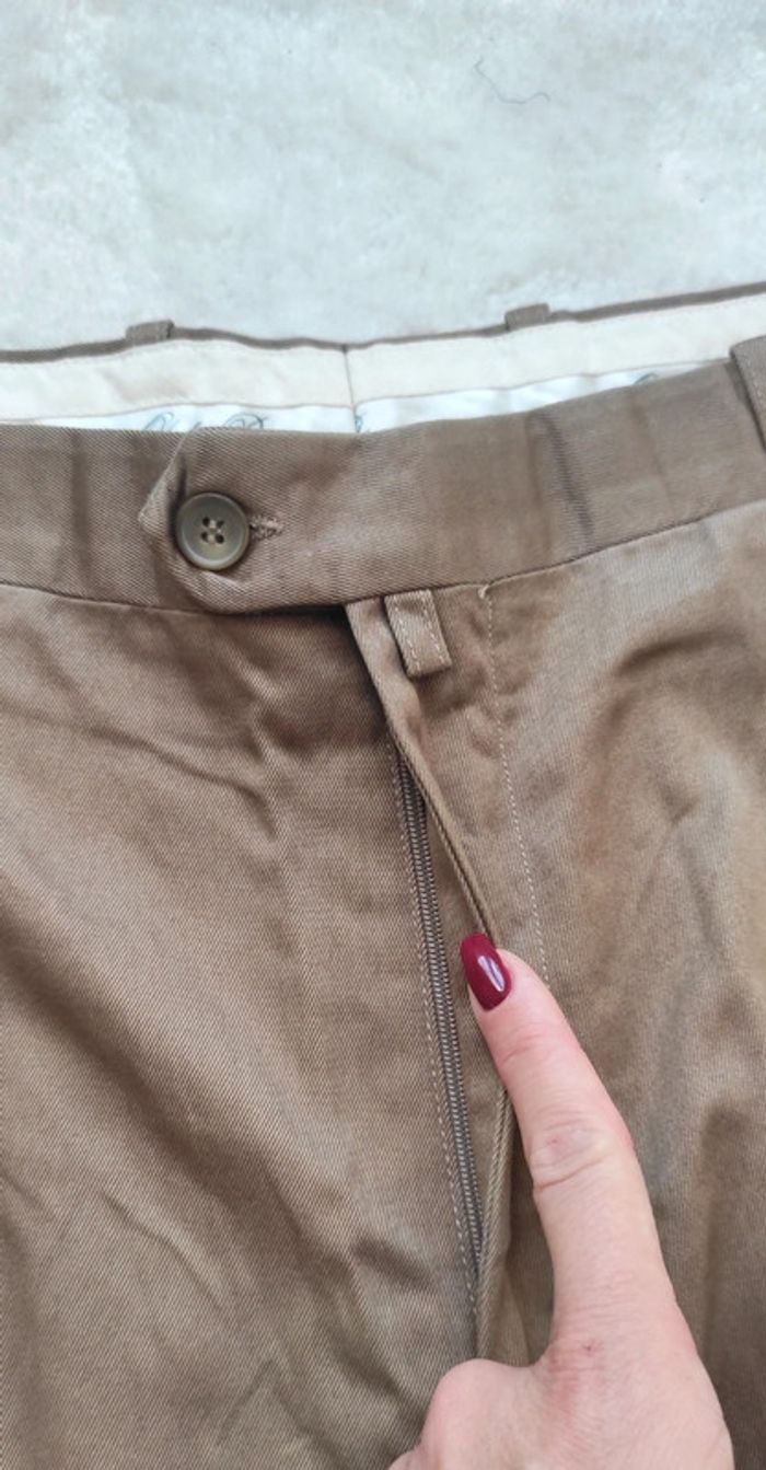 Pantalon Chino Old River beige camel W26 - photo numéro 5