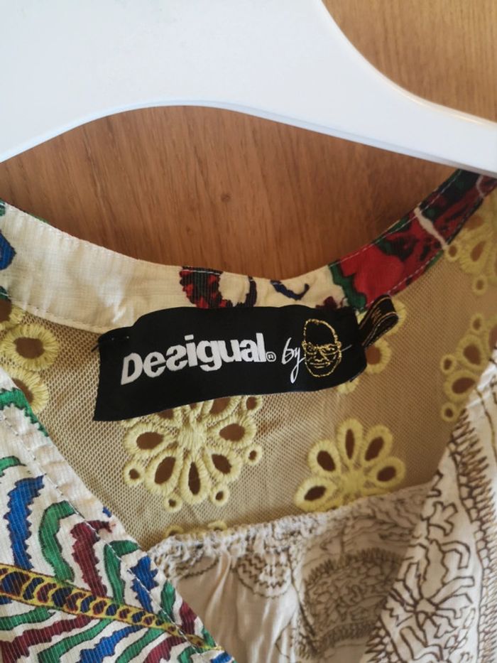 Blouse colorée courtes manches Desigual M - photo numéro 4