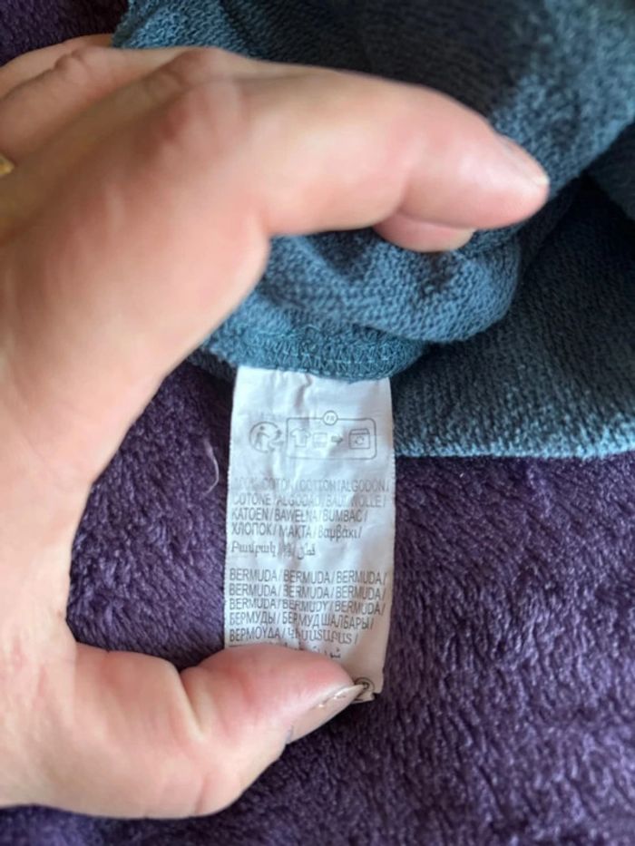 Bermuda short garcon en molleton bleu imprimé palmiers kiabi 3 ans - photo numéro 9