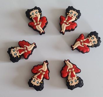6 Perles silicone Betty boop