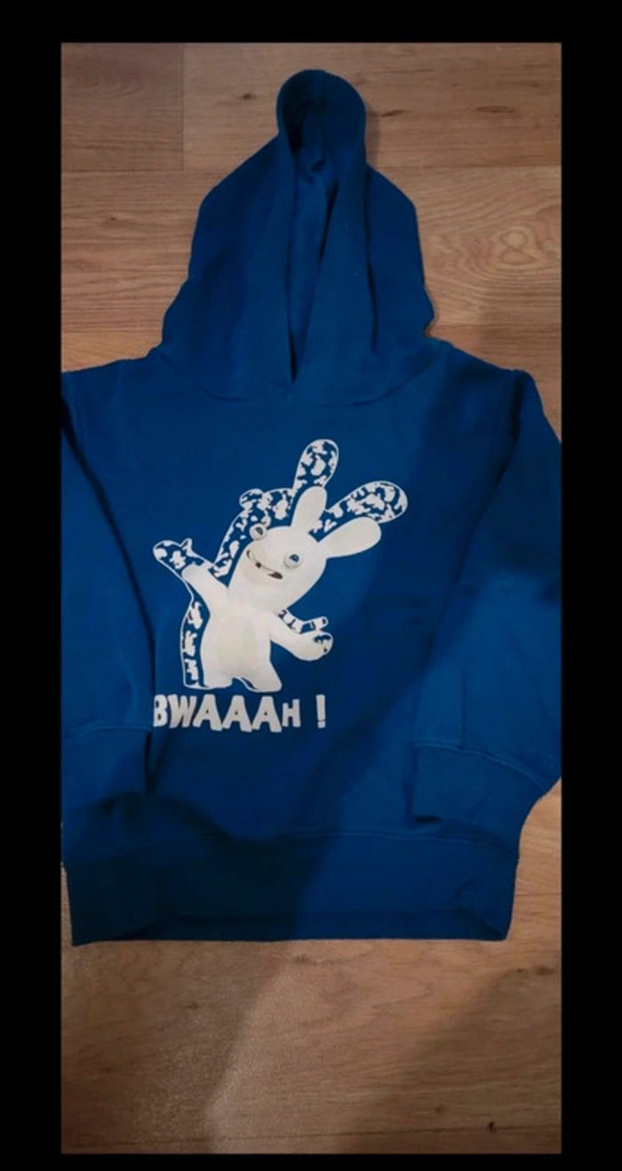 Sweat capuche lapin crétin en bon état - photo numéro 2