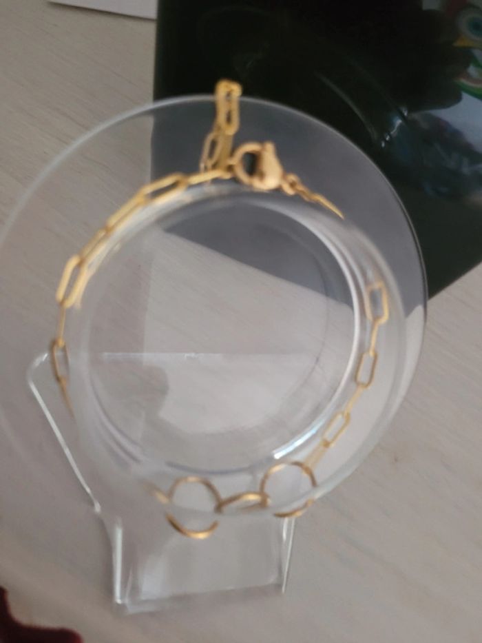 Bracelet en acier inoxydable doré - photo numéro 4