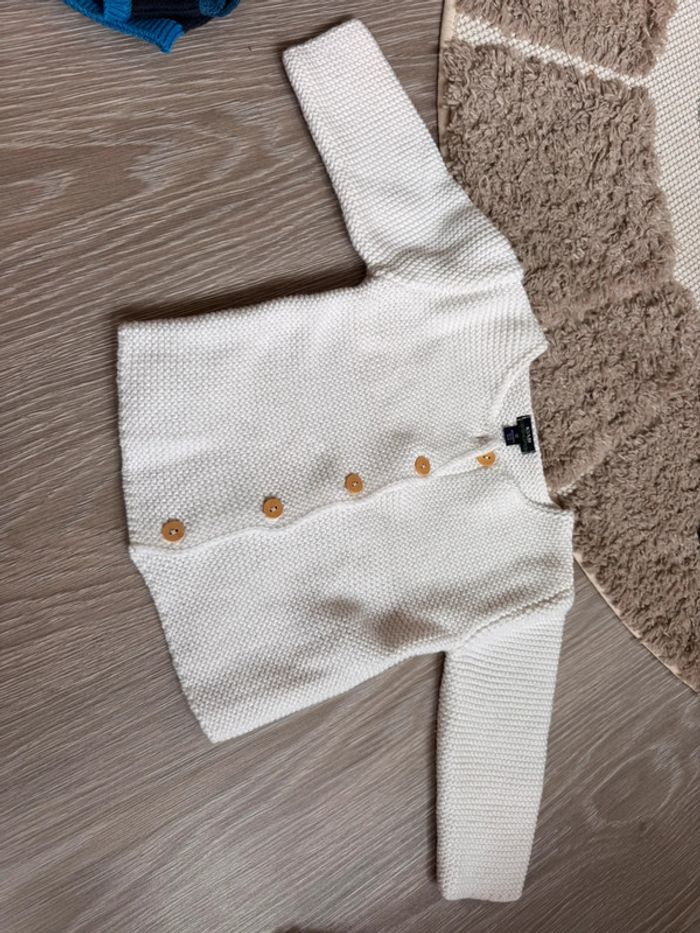 Gilet blanc 12 mois