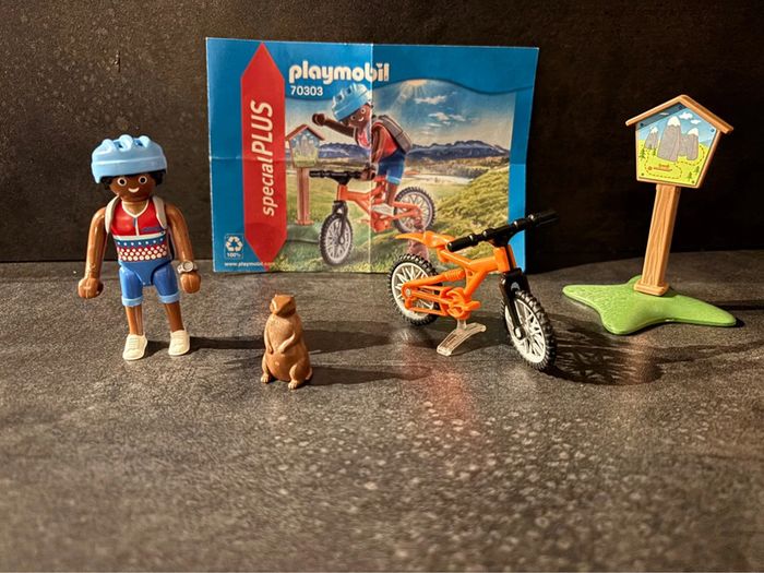 Playmobil 70303 cycliste avec marmotte - photo numéro 3