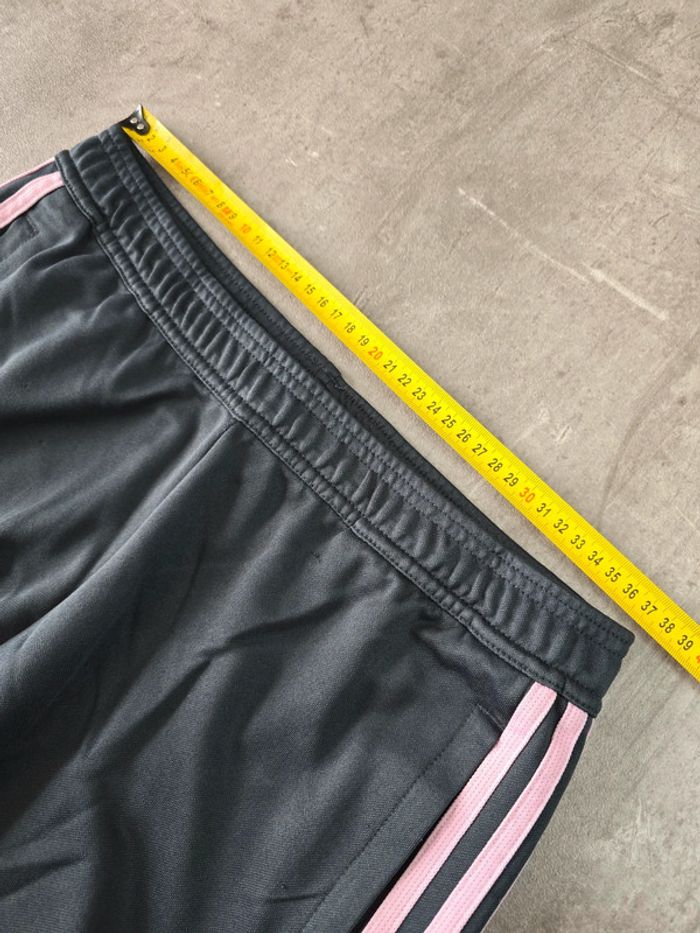 Pantalon jogging Adidas trackpant climacool gris anthracite bande rose taille M - photo numéro 13