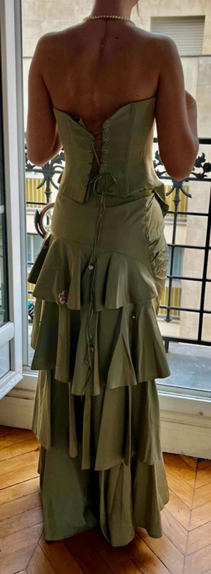 Neuve! Sublime ensemble de soirée Claudine Elbaz couture Taille 38 (650€ en boutique) - photo numéro 4
