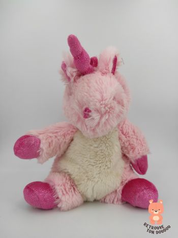 Peluche Licorne Rose Paillette Rodadou