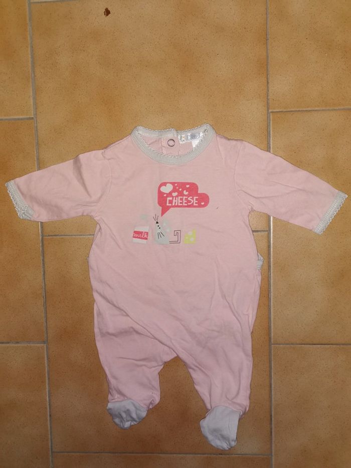 Pyjama rose fin 1mois