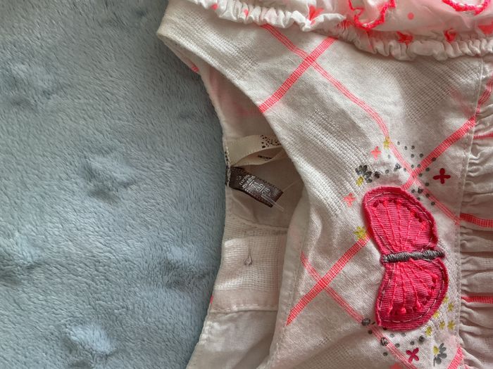 robe sans manches blanc et rose ouverture totale au dos 9 mois orchestra - photo numéro 8