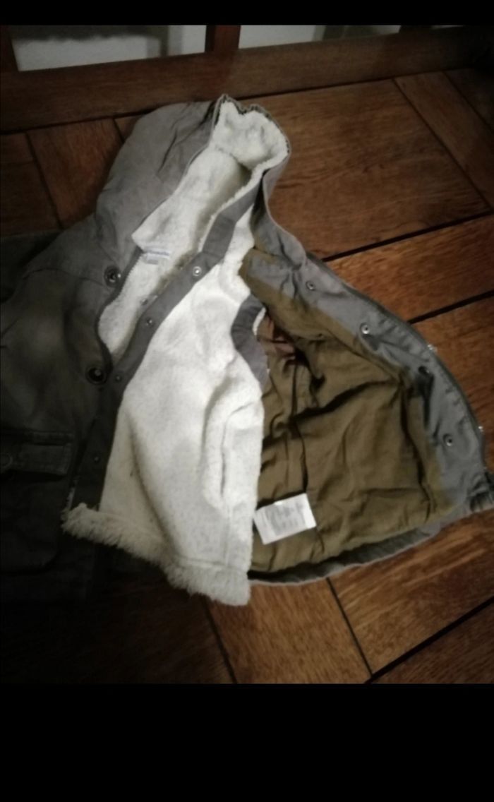 Veste vert baudet 12-18mois polaire - photo numéro 3