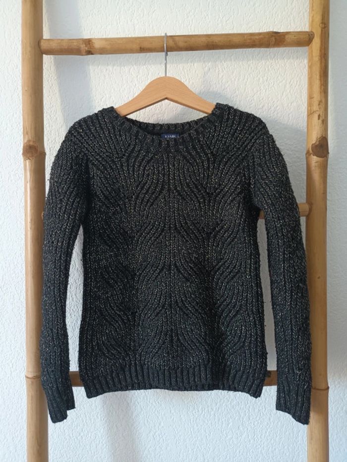Pull en maille noir et doré 10 ans