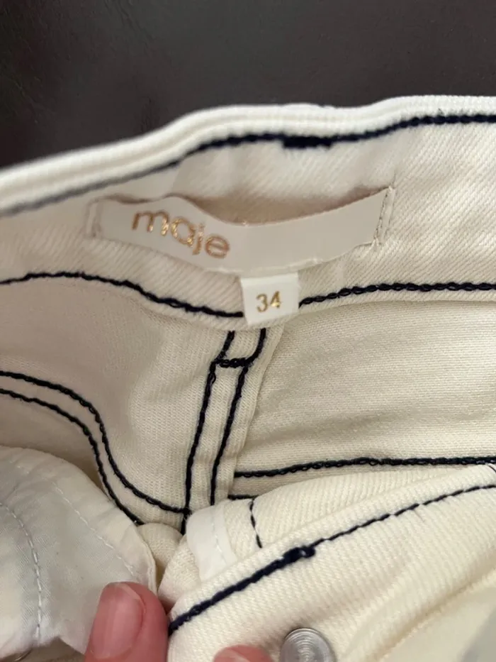 Jean blanc Maje en taille 34 - photo numéro 3