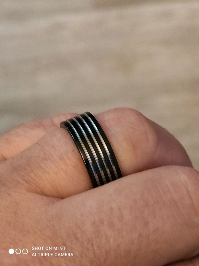 Bague Acier T 60 - photo numéro 3