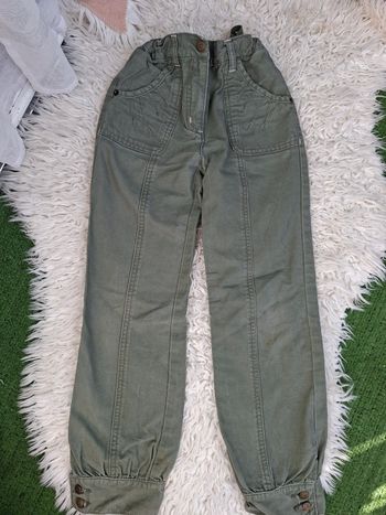 Jean cargo fille kaki