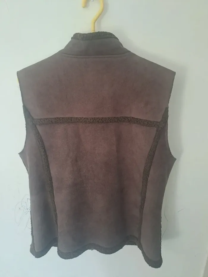 Veste effet Daim manches courtes marron Dorotennis Taille 42/44 - photo numéro 12