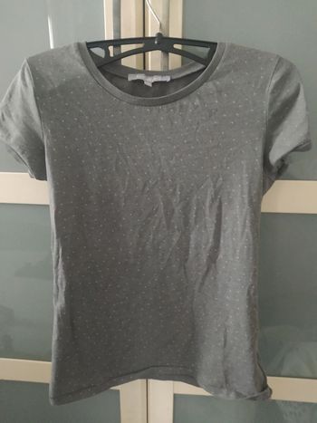 Tee shirt gris à petits pois blancs somewhere