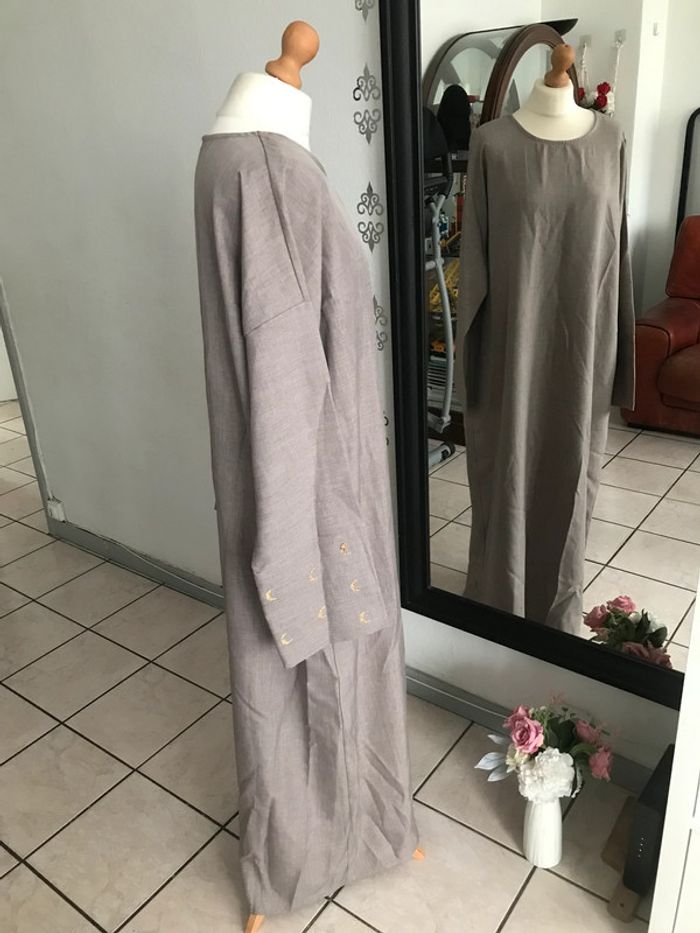 Abaya robe Lune taupe 🌙 - photo numéro 4