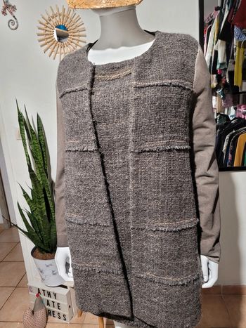 Ensemble robe et veste avec laine