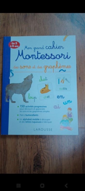 Livre Mon grand cahier Montessori