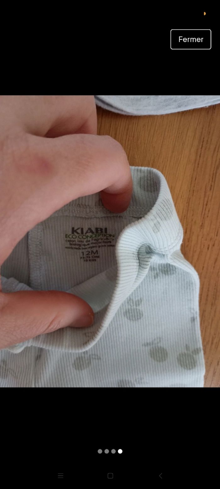 Lot 1 tunique manches longues et 1 legging taille 1 an en très bon. Marque Disney et Kiabi - photo numéro 3