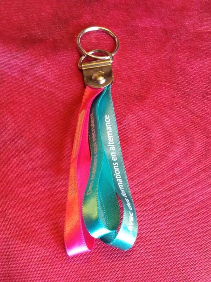Porte-clefs avec 3 rubans