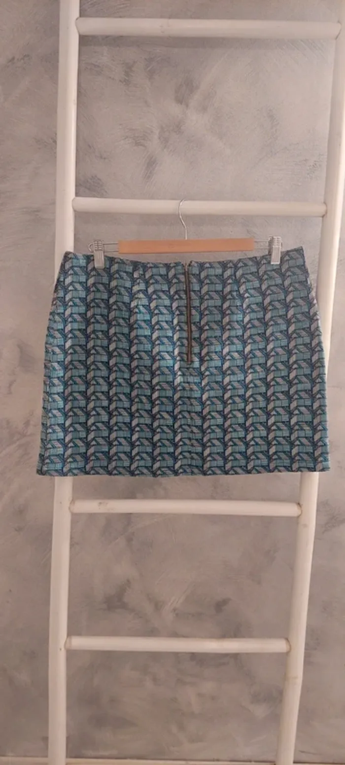 Jupe courte bleue Bizzbee taille 40 - photo numéro 3