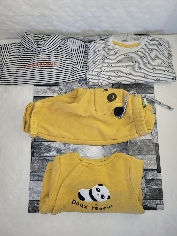 Lot 4 pièces panda (9mois) tape a l'œil